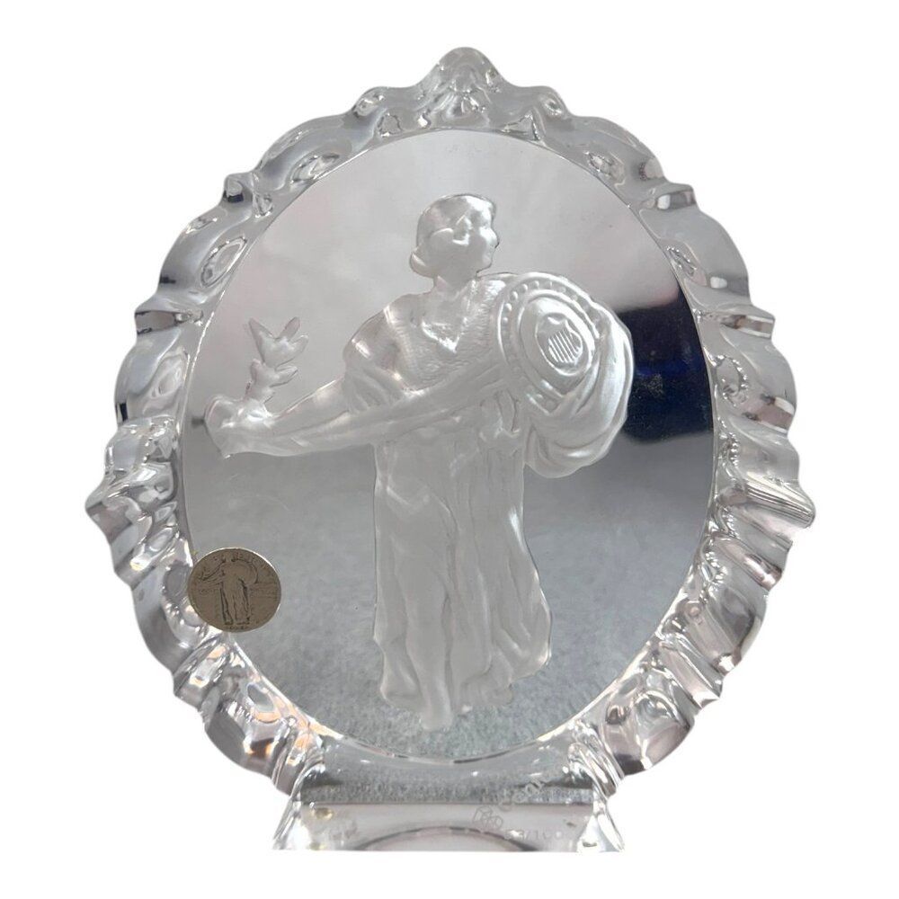Lucite MCM Limited Edition Plate "Century" No. 53/1000 Lady Liberty Quarter 8"